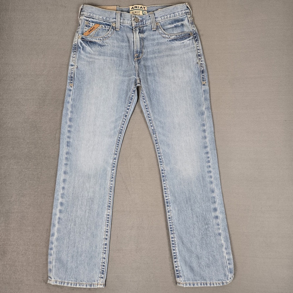 Ariat M7 Jeans Mens 33x32 Slim Fit Jackson Waylon Blue Straight Leg Western NWT